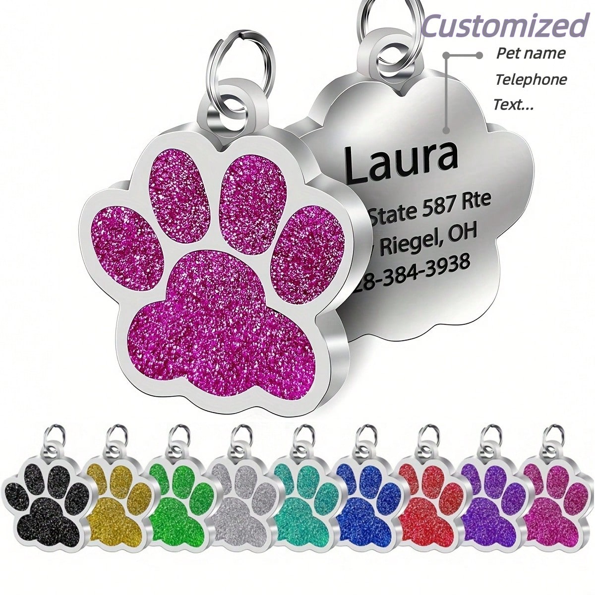 Personalized Pet Safety Tag - Custom Engraved ID for Dogs & Cats - Never Lose Your Friend