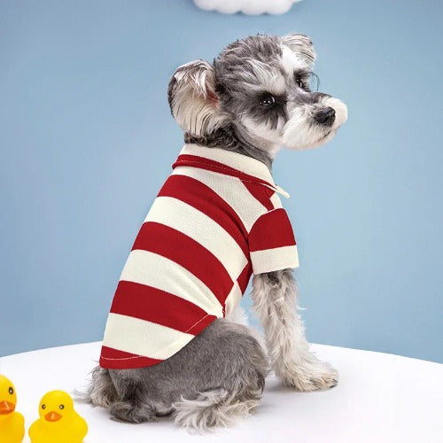 Summer Pet Polo Shirt – Casual Cotton T-Shirt for Small & Large Dogs and Cats (Chihuahua, Pug, Yorkie)