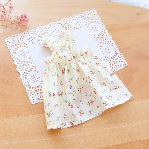 Summer Cotton Suspender Dress for Sphynx Cats – Floral Princess Skirt for Dogs & Cats