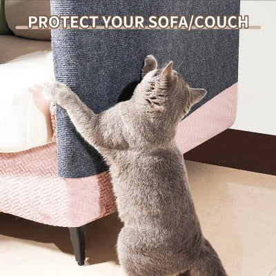 Cat Scratching Mat – Self-Adhesive Sofa Protector Carpet Pad | Furniture Saver, Cat Scratch Board, Cat Tree Replacement, Cat Toy