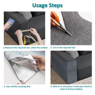 Cat Scratching Mat – Self-Adhesive Sofa Protector Carpet Pad | Furniture Saver, Cat Scratch Board, Cat Tree Replacement, Cat Toy