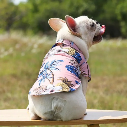 Hawaiian Style Summer Dog T-Shirt – Lightweight & Breathable Clothes for Small Dogs