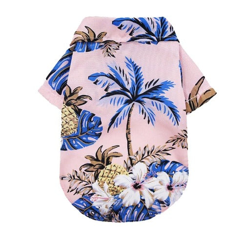 Hawaiian Style Summer Dog T-Shirt – Lightweight & Breathable Clothes for Small Dogs
