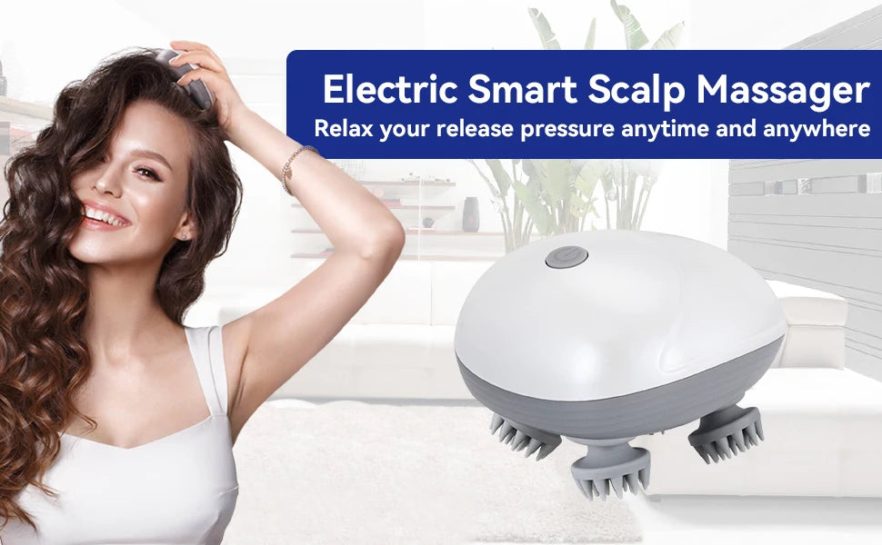 Electric Cat Massager – Handheld Vibrating Body & Head Scalp Massager for Neck, Shoulder & Deep Tissue Relaxation