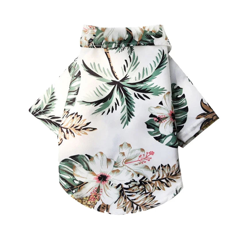 Hawaiian Style Summer Dog T-Shirt – Lightweight & Breathable Clothes for Small Dogs