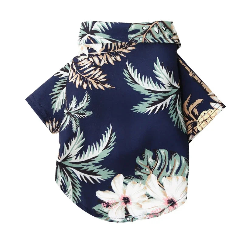 Hawaiian Style Summer Dog T-Shirt – Lightweight & Breathable Clothes for Small Dogs