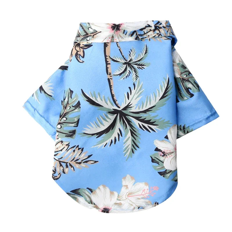 Hawaiian Style Summer Dog T-Shirt – Lightweight & Breathable Clothes for Small Dogs