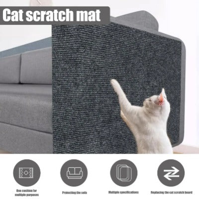 Cat Scratching Mat – Self-Adhesive Sofa Protector Carpet Pad | Furniture Saver, Cat Scratch Board, Cat Tree Replacement, Cat Toy