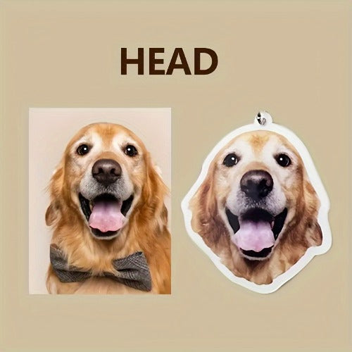 Personalized Pet Photo Acrylic Keychain – Custom Cat & Dog Pendant with Lobster Clasp