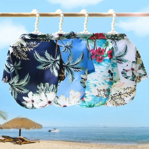 Hawaiian Style Summer Dog T-Shirt – Lightweight & Breathable Clothes for Small Dogs