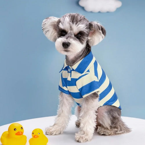 Summer Pet Polo Shirt – Casual Cotton T-Shirt for Small & Large Dogs and Cats (Chihuahua, Pug, Yorkie)