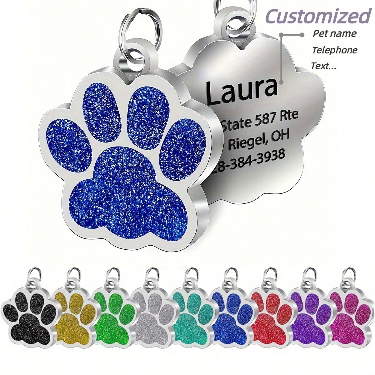 Personalized Pet Safety Tag - Custom Engraved ID for Dogs & Cats - Never Lose Your Friend