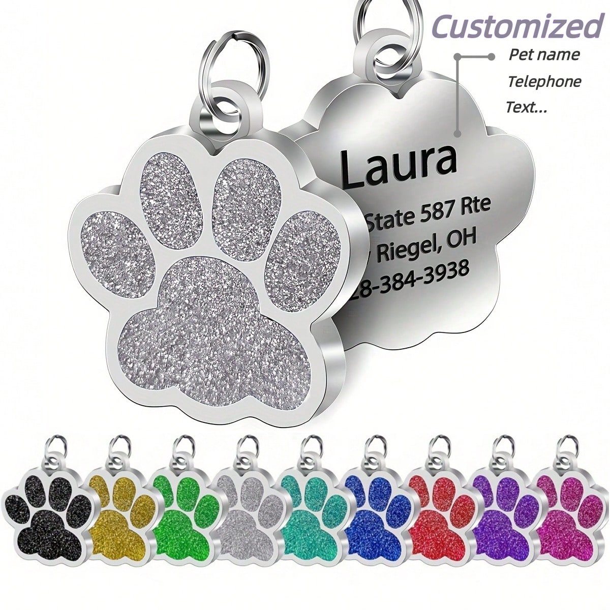 Personalized Pet Safety Tag - Custom Engraved ID for Dogs & Cats - Never Lose Your Friend