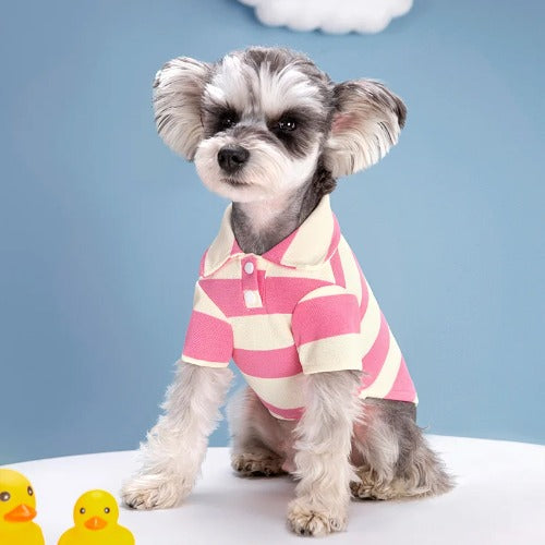 Summer Pet Polo Shirt – Casual Cotton T-Shirt for Small & Large Dogs and Cats (Chihuahua, Pug, Yorkie)