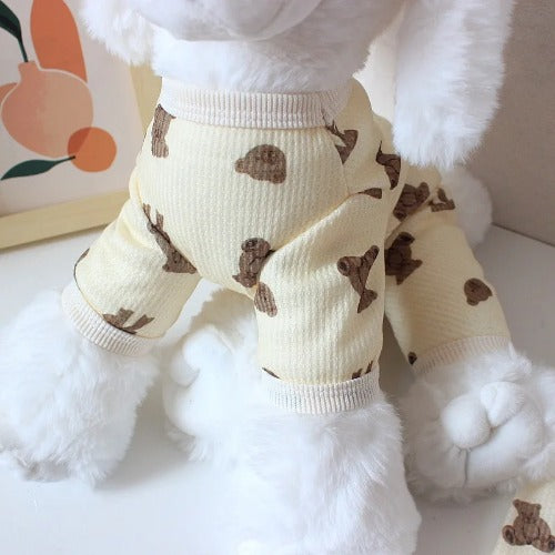 Spring Summer Dog Jumpsuit – Cute Bear Vest Outfit for Teddy, French Bulldog, and Small Breeds
