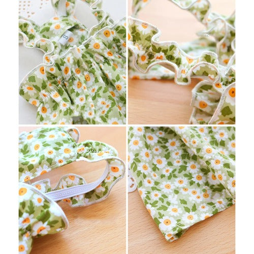 Summer Cotton Suspender Dress for Sphynx Cats – Floral Princess Skirt for Dogs & Cats