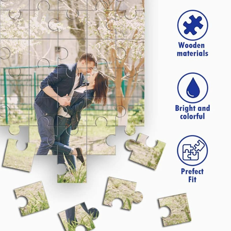 Custom Photo Puzzle - Personalized DIY Jigsaw Puzzle for Adults & Families - Stress Relief Gift & Interactive Game