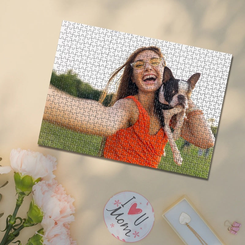 Custom Photo Puzzle - Personalized DIY Jigsaw Puzzle for Adults & Families - Stress Relief Gift & Interactive Game
