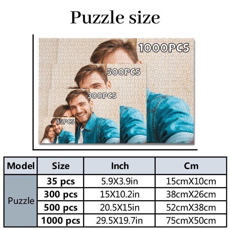 Custom Photo Puzzle - Personalized DIY Jigsaw Puzzle for Adults & Families - Stress Relief Gift & Interactive Game