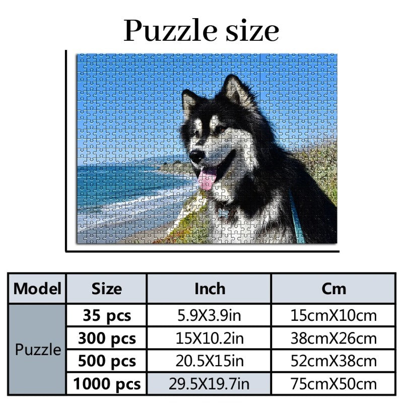 Custom Photo Puzzle - Personalized DIY Jigsaw Puzzle for Adults & Families - Stress Relief Gift & Interactive Game