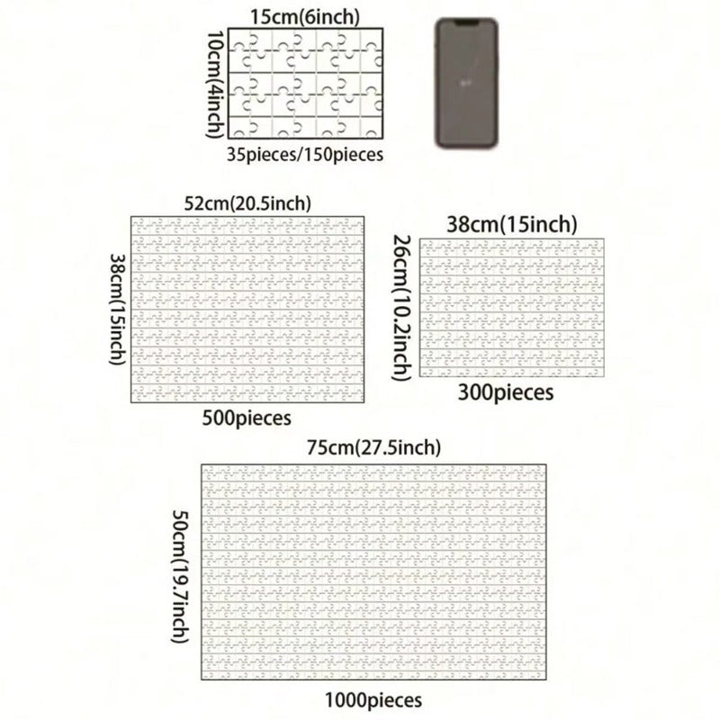 Custom Photo Puzzle - Personalized DIY Jigsaw Puzzle for Adults & Families - Stress Relief Gift & Interactive Game