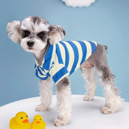 Summer Pet Polo Shirt – Casual Cotton T-Shirt for Small & Large Dogs and Cats (Chihuahua, Pug, Yorkie)